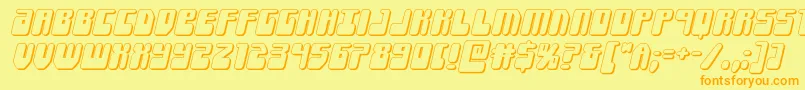 Шрифт Forcemajeure3Dital – оранжевые шрифты на жёлтом фоне