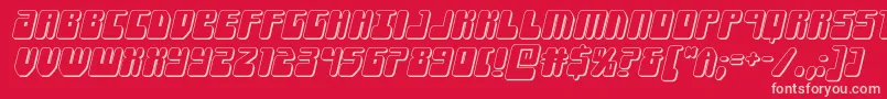 フォントForcemajeure3Dital – 赤い背景にピンクのフォント