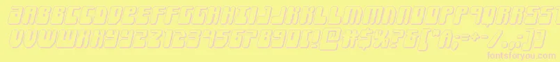 Forcemajeure3Dital Font – Pink Fonts on Yellow Background