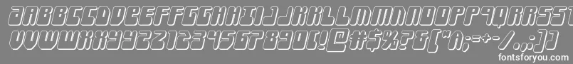 フォントForcemajeure3Dital – 灰色の背景に白い文字