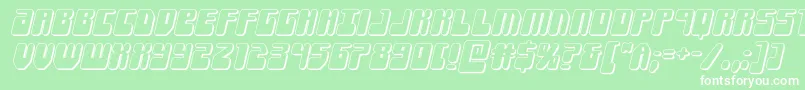 Forcemajeure3Dital Font – White Fonts on Green Background