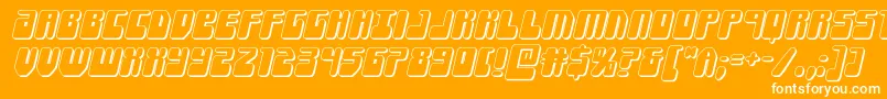 フォントForcemajeure3Dital – オレンジの背景に白い文字
