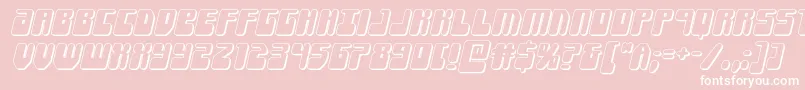 Czcionka Forcemajeure3Dital – białe czcionki na różowym tle