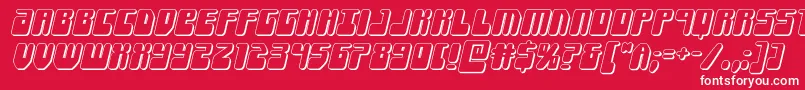 Forcemajeure3Dital-fontti – valkoiset fontit punaisella taustalla