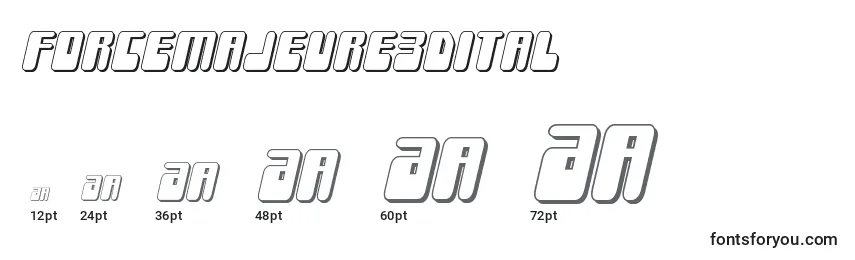 Forcemajeure3Dital Font Sizes