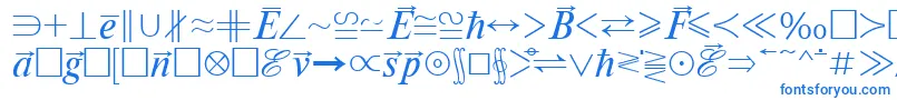 Czcionka MathematicabttRegular – niebieskie czcionki na białym tle