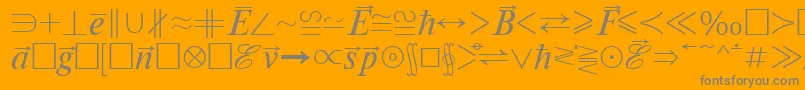 フォントMathematicabttRegular – オレンジの背景に灰色の文字