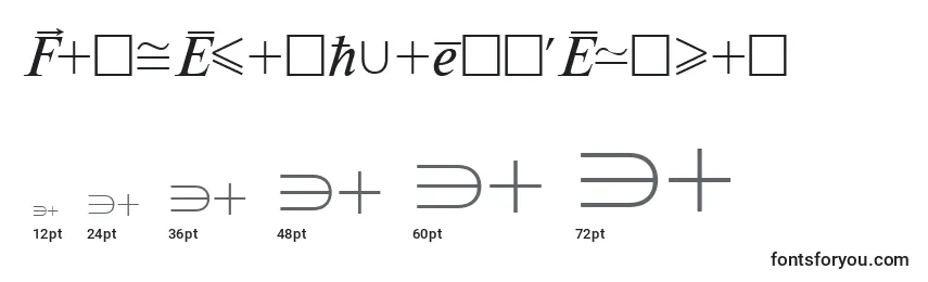 Размеры шрифта MathematicabttRegular