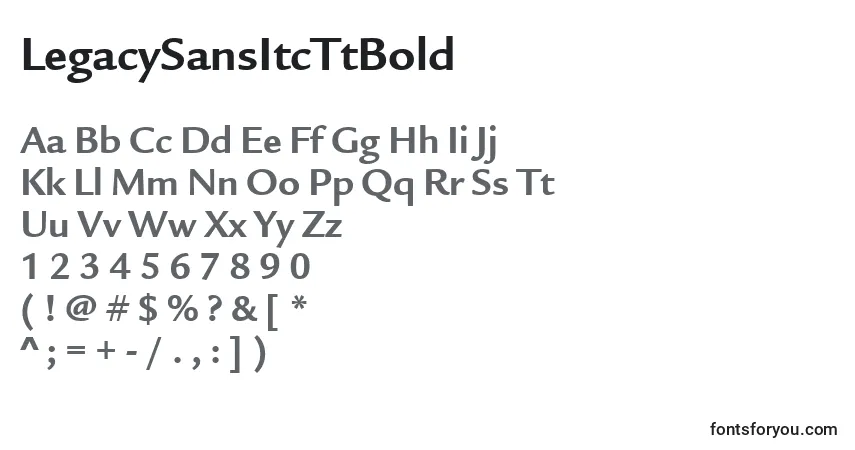 LegacySansItcTtBold-fontti – aakkoset, numerot, erikoismerkit