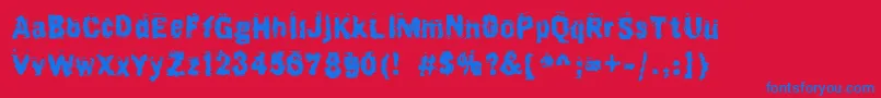 BurliwehSans Font – Blue Fonts on Red Background