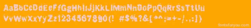 BurliwehSans Font – Pink Fonts on Orange Background