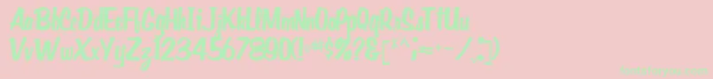 Gidieontype39Regular Font – Green Fonts on Pink Background