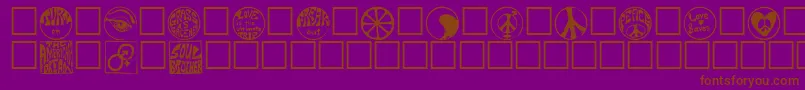 Hippy Font – Brown Fonts on Purple Background