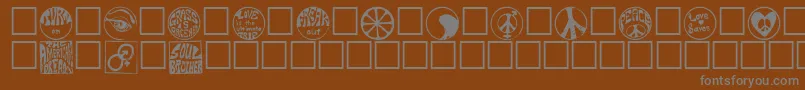More about Hippy Font Hippy Font – Gray Fonts on Brown Background