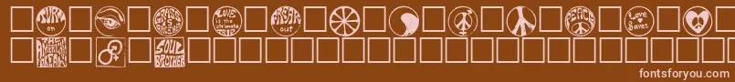 Hippy Font – Pink Fonts on Brown Background