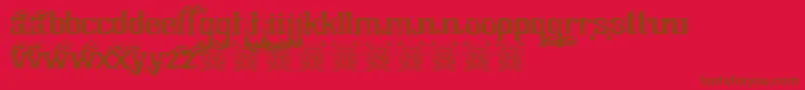 ChicagoHouse Font – Brown Fonts on Red Background