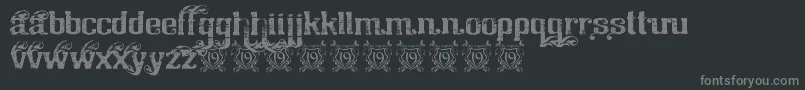 フォントChicagoHouse – 黒い背景に灰色の文字
