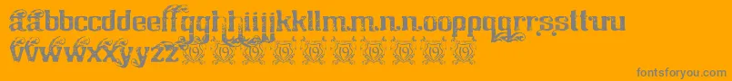 Saiba mais sobre a fonte ChicagoHouse Fonte ChicagoHouse – fontes cinzas em um fundo laranja