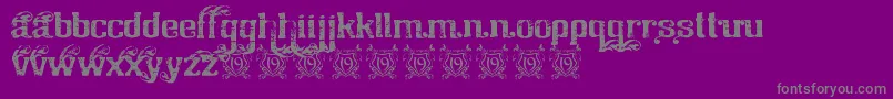 Fonte ChicagoHouse – fontes cinzas em um fundo violeta