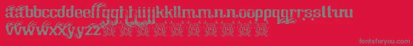 Saiba mais sobre a fonte ChicagoHouse Fonte ChicagoHouse – fontes cinzas em um fundo vermelho
