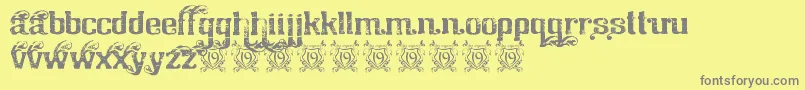 フォントChicagoHouse – 黄色の背景に灰色の文字