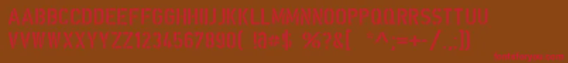 DinSchablonierschriftCracked Font – Red Fonts on Brown Background