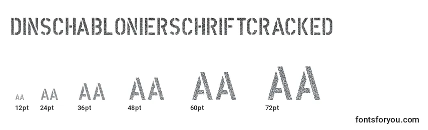 Размеры шрифта DinSchablonierschriftCracked