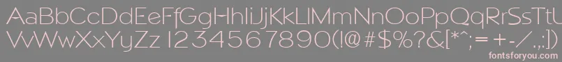 NapoliserialXlightRegular Font – Pink Fonts on Gray Background