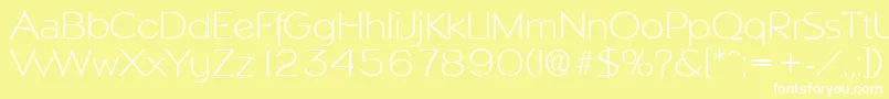 NapoliserialXlightRegular Font – White Fonts on Yellow Background