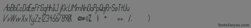 PrimadonaItalicBold Font – Black Fonts on Gray Background