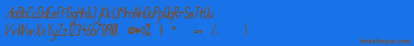 PrimadonaItalicBold Font – Brown Fonts on Blue Background