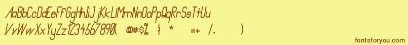 More about PrimadonaItalicBold Font PrimadonaItalicBold Font – Brown Fonts on Yellow Background