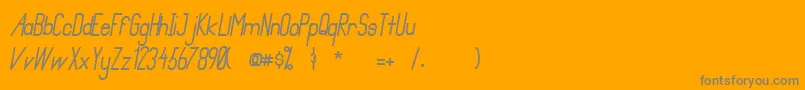 フォントPrimadonaItalicBold – オレンジの背景に灰色の文字
