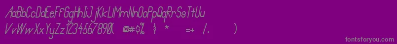 PrimadonaItalicBold Font – Gray Fonts on Purple Background
