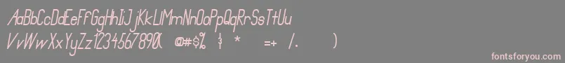 PrimadonaItalicBold Font – Pink Fonts on Gray Background