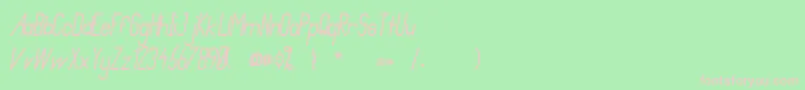 PrimadonaItalicBold Font – Pink Fonts on Green Background