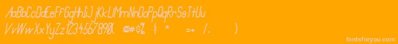 PrimadonaItalicBold Font – Pink Fonts on Orange Background