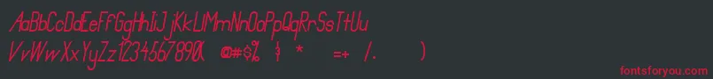 PrimadonaItalicBold Font – Red Fonts on Black Background