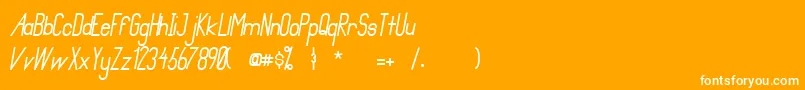 PrimadonaItalicBold Font – White Fonts on Orange Background