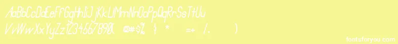 PrimadonaItalicBold Font – White Fonts on Yellow Background