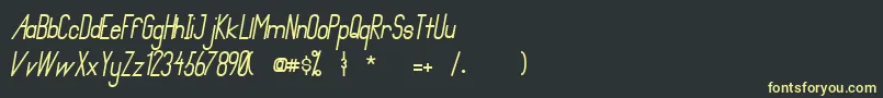 Шрифт PrimadonaItalicBold – жёлтые шрифты на чёрном фоне