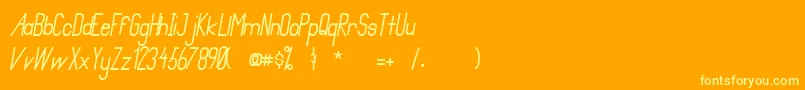 PrimadonaItalicBold Font – Yellow Fonts on Orange Background