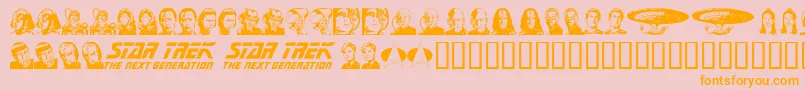 Tngcast ffy Font – Orange Fonts on Pink Background