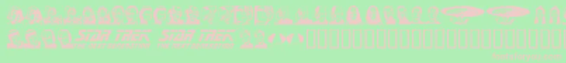 Tngcast ffy Font – Pink Fonts on Green Background