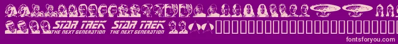 Tngcast ffy Font – Pink Fonts on Purple Background