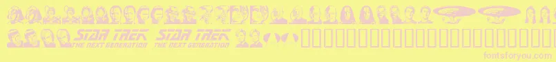 Tngcast ffy Font – Pink Fonts on Yellow Background