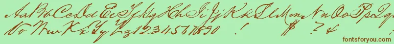 Houstonpen Font – Brown Fonts on Green Background