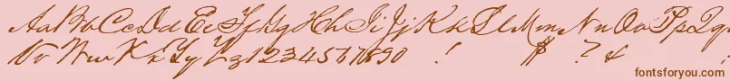 Houstonpen Font – Brown Fonts on Pink Background