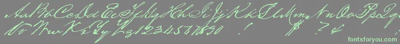 Houstonpen Font – Green Fonts on Gray Background