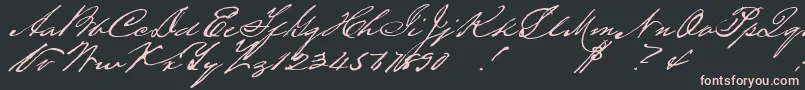 Houstonpen Font – Pink Fonts on Black Background